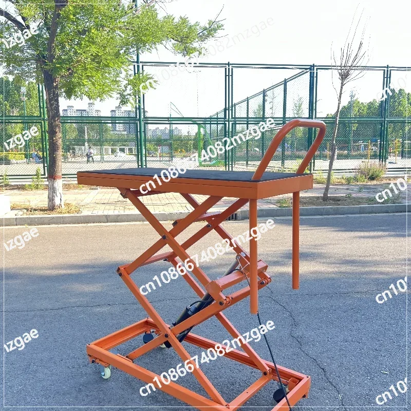 مقعد رفع هيدروليكي كهربائي، عربة تعمل بالقدم، ديكور متحرك فقط، بلاط تجصيص الجدران، عربة مسطحة #5