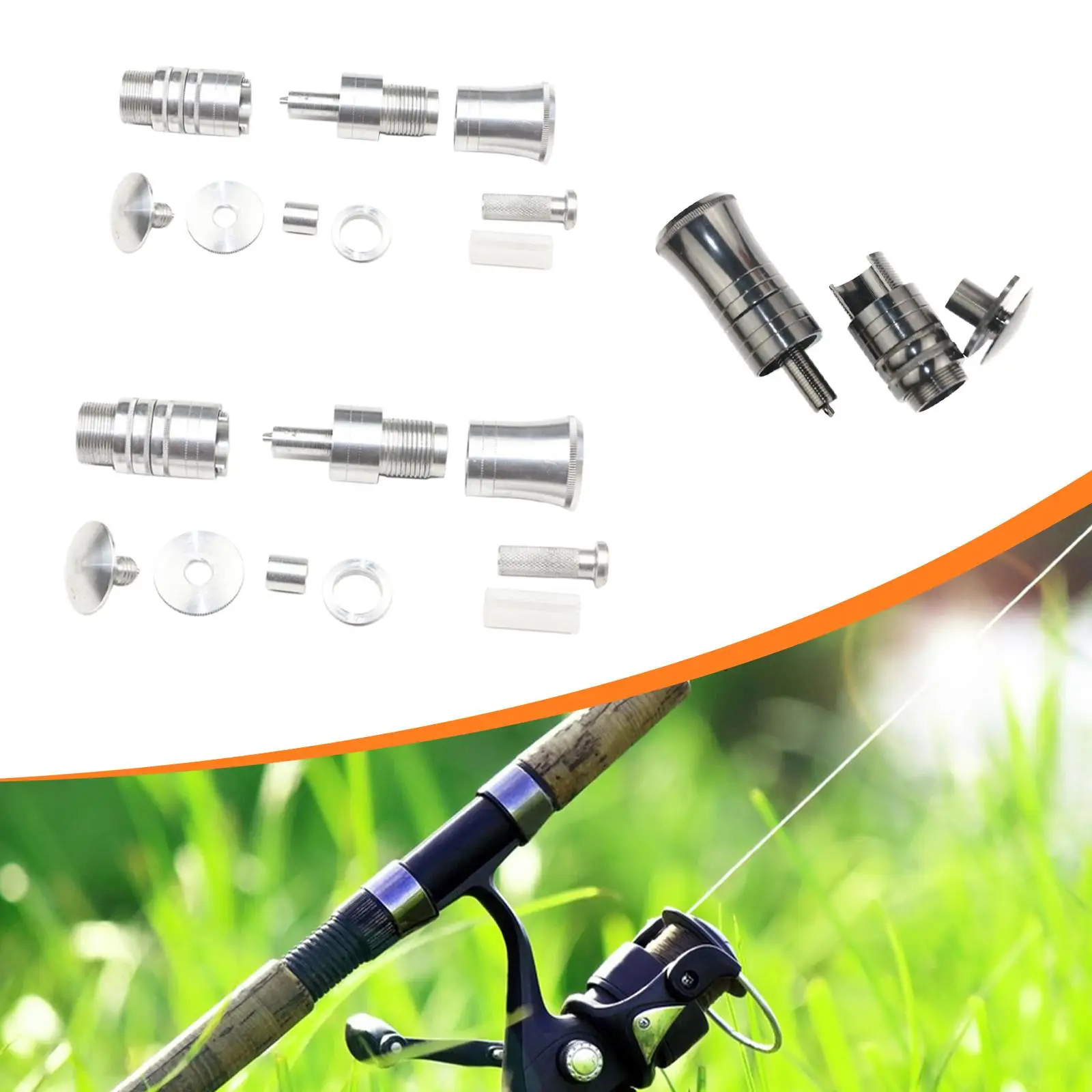 مقعد بكرة الصيد DIY، ملحقات قصبة الصيد DIY، معدنية، احترافية