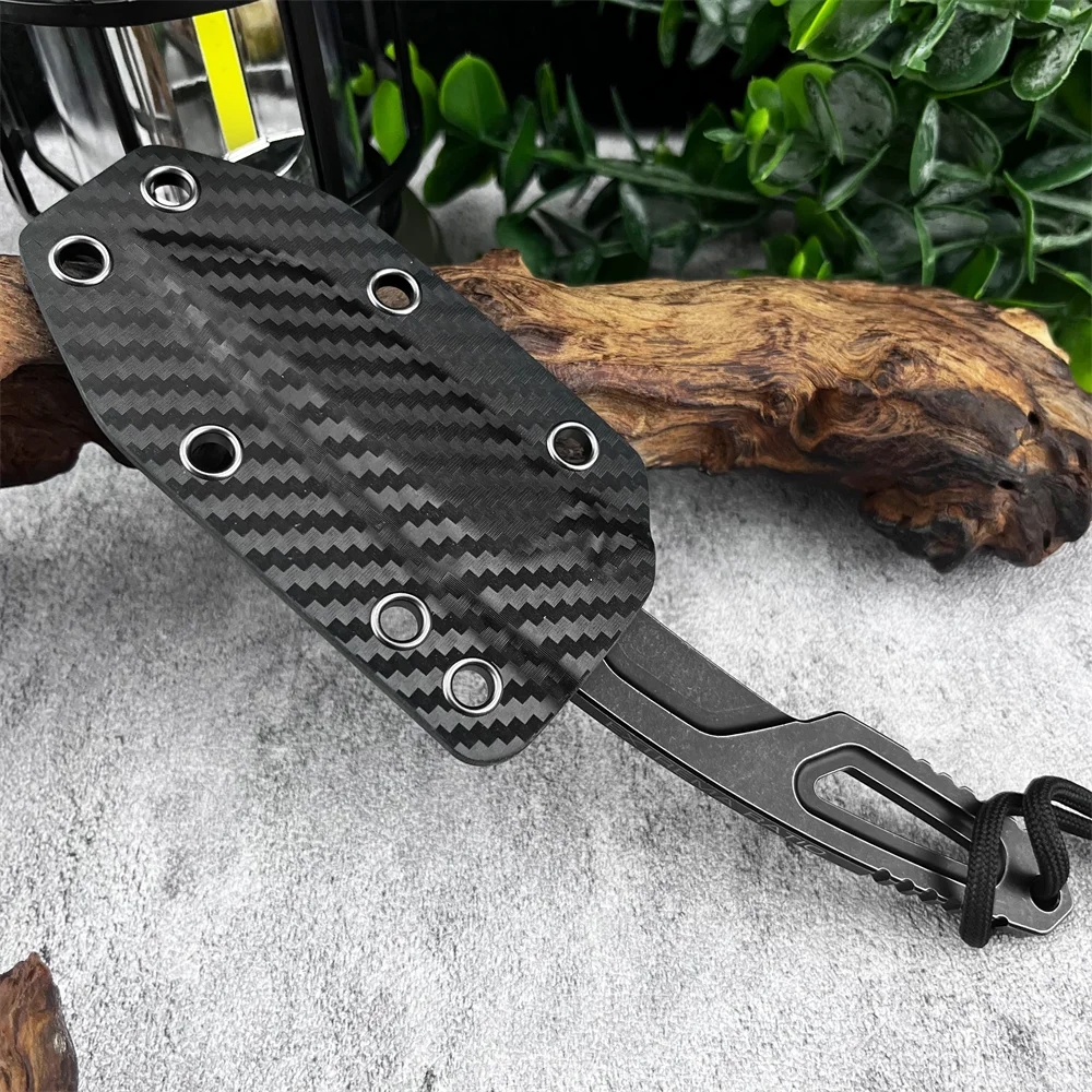 Нож с несколькими прямыми ручками и ножнами Full Tang 8Cr13Mov с фиксированным лезвием, портативный EDC, уличный инструмент для охоты в джунглях, пешего туризма