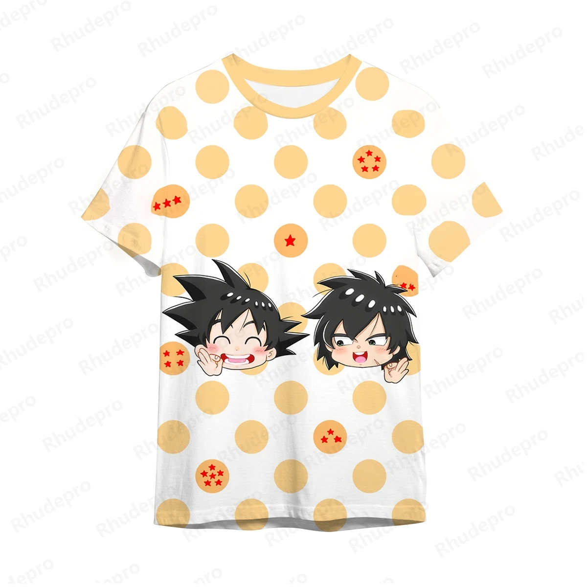 Camiseta con estampado de Goku 3D de Dragon Ball para niños, ropa de dibujos animados de Super Saiya, informal, cómoda, 4-14T, Y2K, novedad de 2024