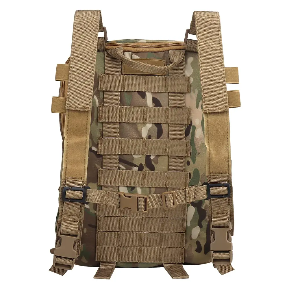 Tactical MOLLE Flatpack D3 Backpack Expansible Hydration Carrier Softback for Chest Rig Airsoft Vest