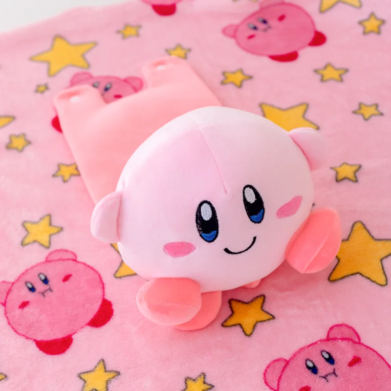 Kirby Toys Blanket Kawaii Anime Star Kirby Pillow Blanket Office Nap Blanket Bedding Portable Travel Blanket Girl Birthday Gift