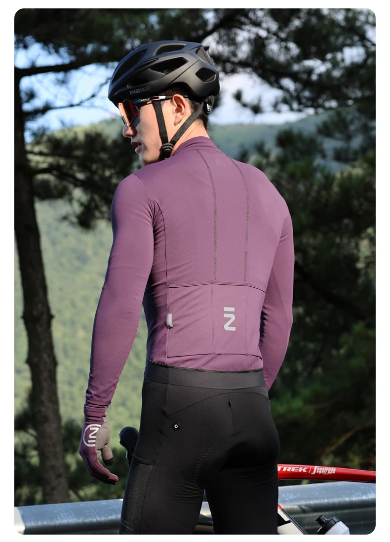 INBIKE Maillot Cycliste Thermique Polaire Homme/Femme - Manches Longues Automne/Hiver - Séchage Rapide
