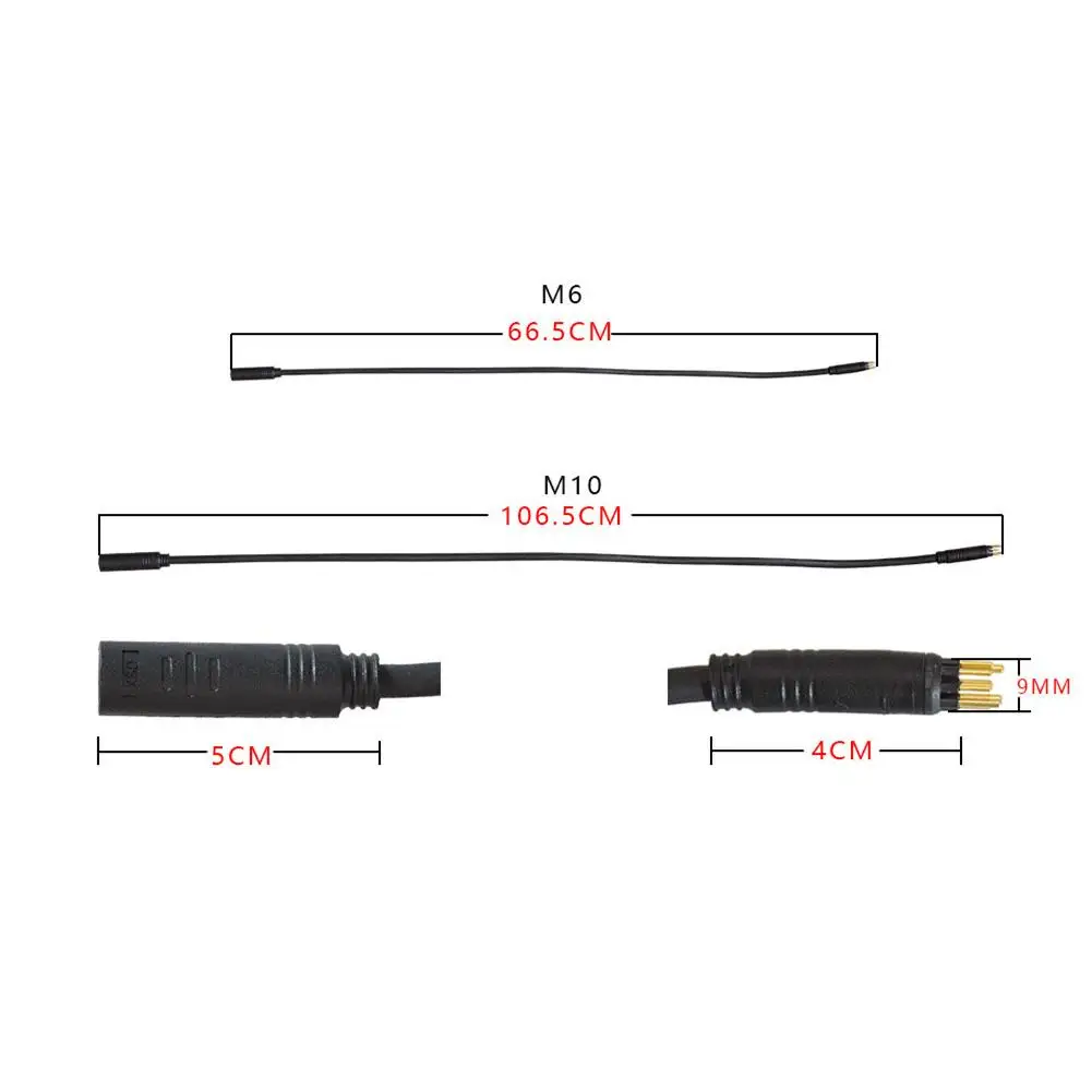 Кабель для модификации электродвигателя электровелосипеда, 9 контактов, водонепроницаемый удлинитель, передний и задний привод, кабель для преобразования папа-мама