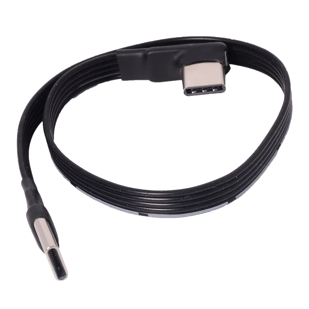 10CM 20CM 30CM USB 2.0 Type-C Band Flat Cable Type C Extension FPC Cable USB 2.0 USB-C Up/Down 90° Angled Plugs 5CM-3M For TV PC