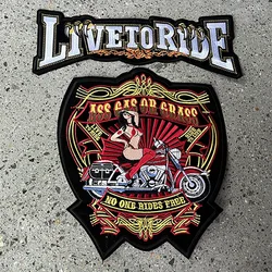 Large Biker Patch Iron On Patches On Clothes Punk Badges Motorcycle Embroidered Patch Applique For Clothing Coat Leather Jackets