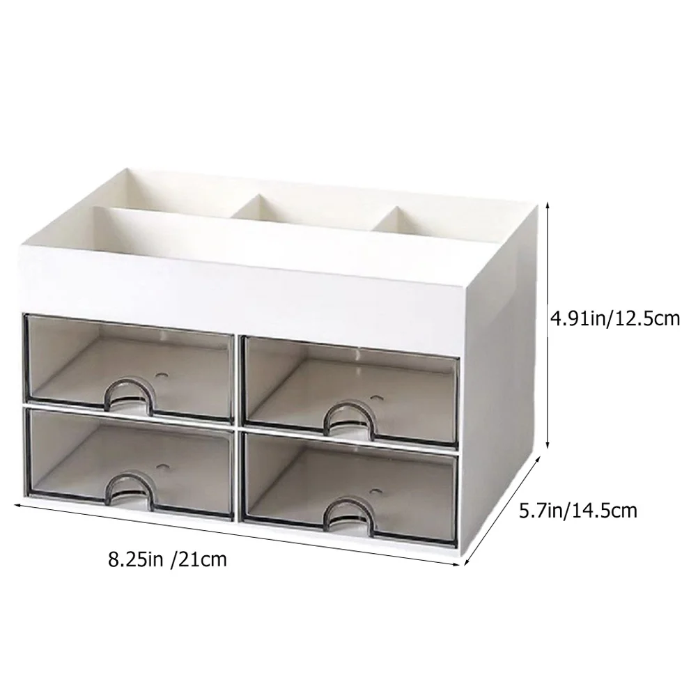Desk Organizer Drawer Storage Box Multi-Function Plastic Stationery Organizer Cosmetics Holder Desktop Storage Case