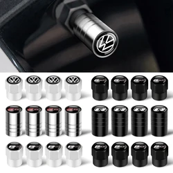 4Pcs Car Wheel Tire Valve Caps Tyre Stem Cover Bolt-In Accessories For Volkswagen VW GTI R Golf 5 Polo Tiguan Passat Jetta Rline