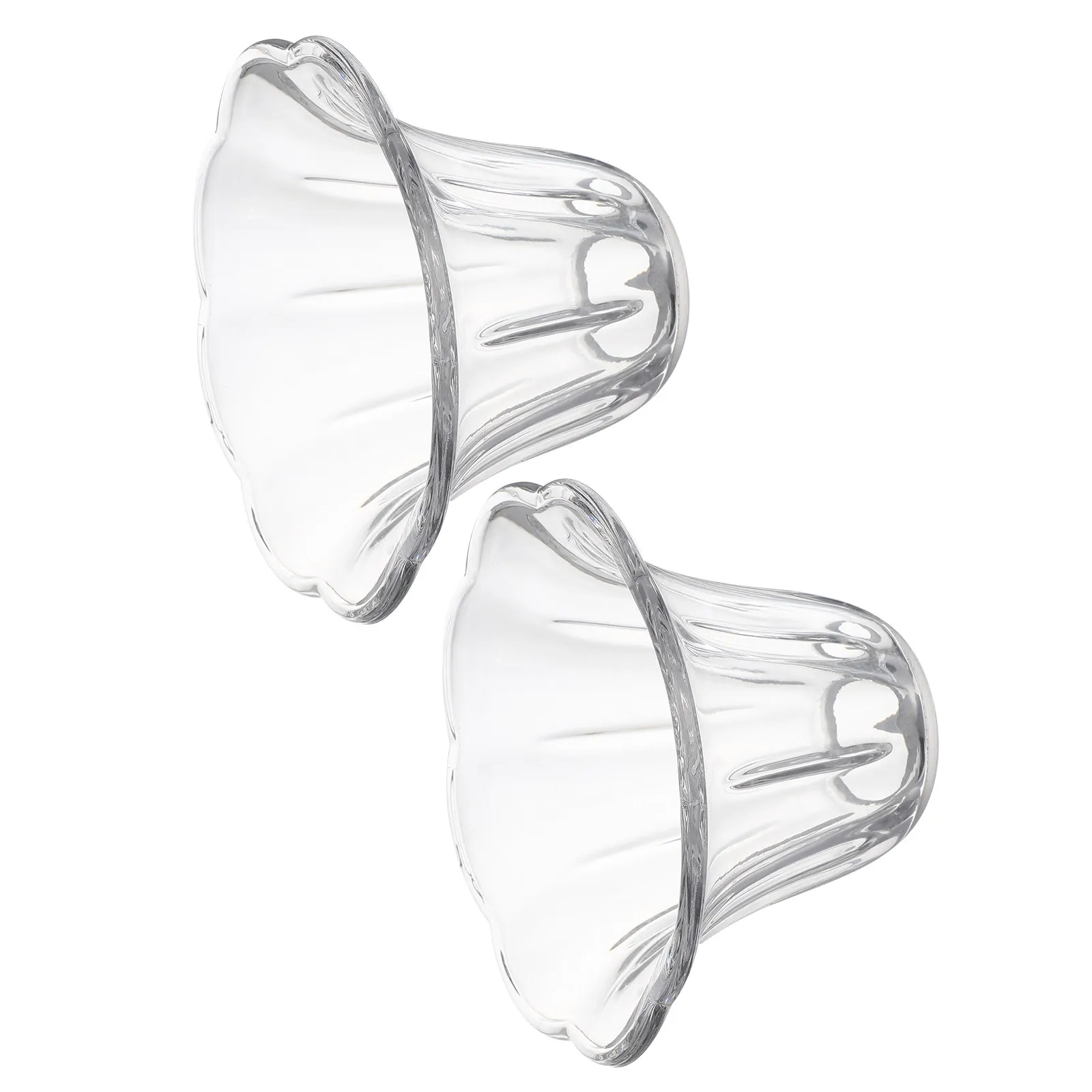 

2Pcs E27 Glass Lampshade Transparent Light Shell Cover Simple Decorative Lamp Protector Suitable for Table Floor Bedside Pendant