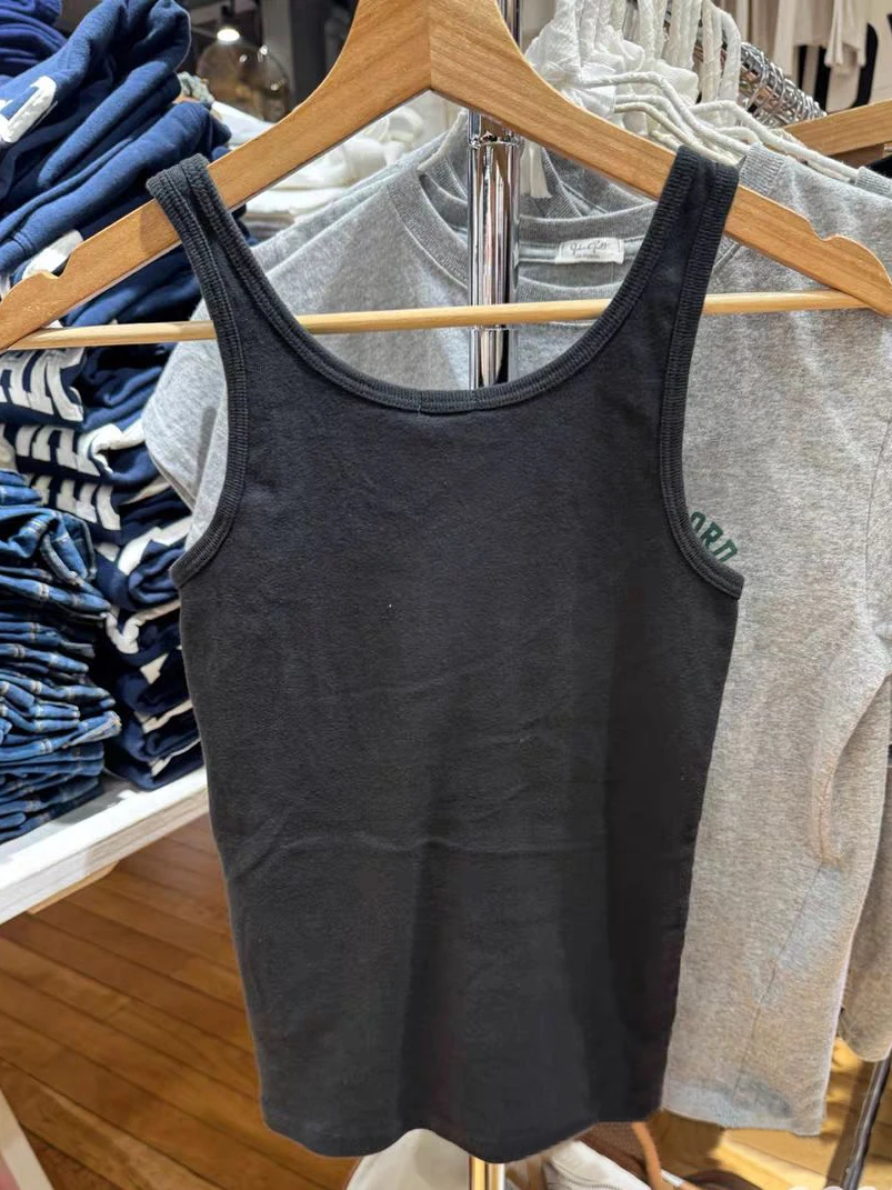 Letter Print Black Tank Top Woman Sleeveless U Collar Cotton Camisole Female Summer Vintage Streetwear All-match Crop Tops Y2k