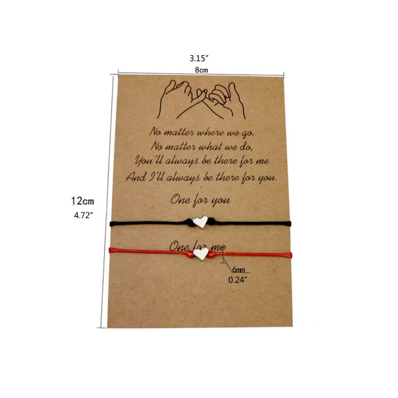 Couple Special Heart Bracelet Gift for Boy/Girlfriend Alloy Bracelet Adjustable