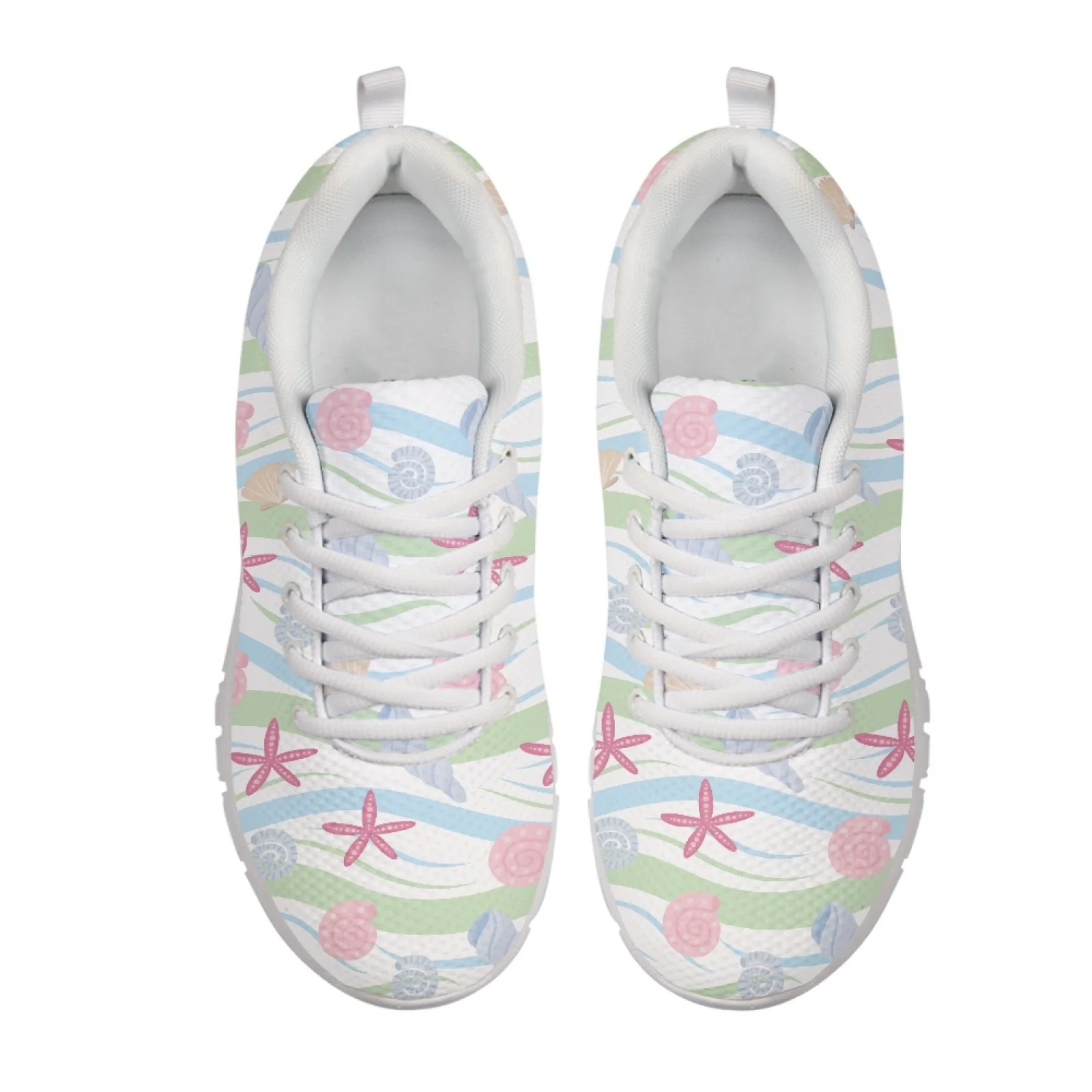 Coloranimal Starfish Shell Athletic Shoes Mesh & EVA Sole Training Athletic Shoes Low Top Athletic Work Shoes for Men