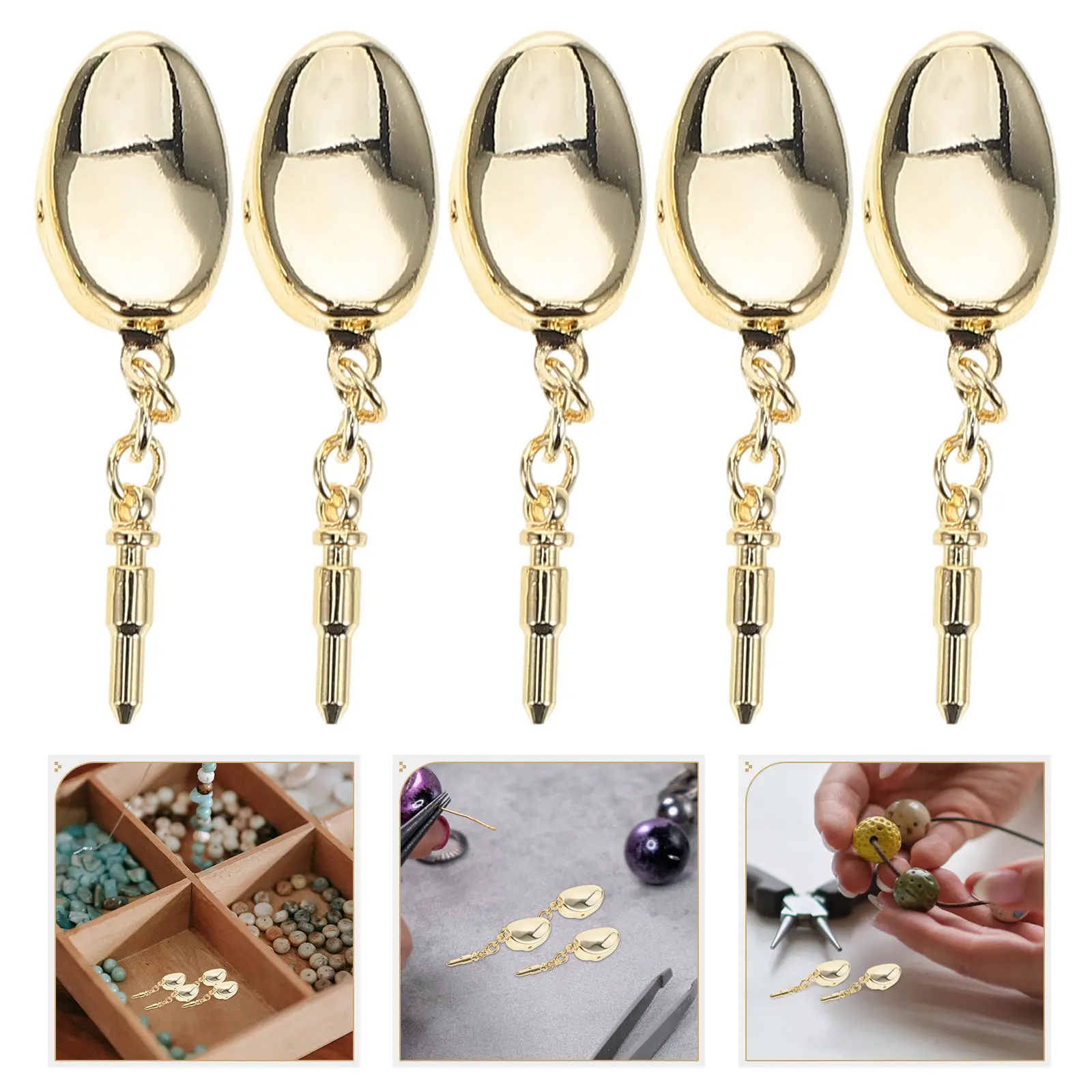 

5 шт. винтажных застежек-коннекторов в форме юаньбао для ювелирных изделий, для самостоятельного изготовления ожерелий, держателей для подвесок, браслетов, надежного крепления украшений