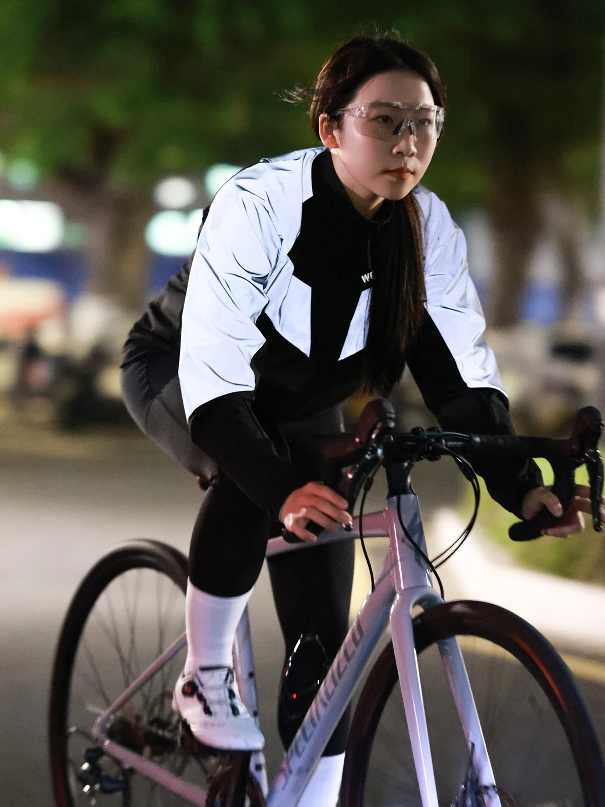 WOSAWE Ultralight Reflective Men Cycling Jacket Waterproof Riding Running Windbreaker Mix Of Fluorescent Coloured Silver Panels
