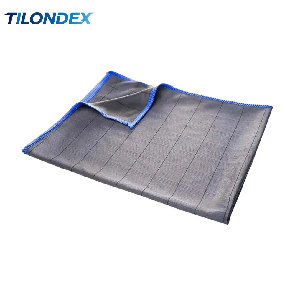 TILONDEX 1/2PCS Edged Glass Cleaning Cloth with Grid Fish-Scale Design Streak-Free for Auto And Household Use