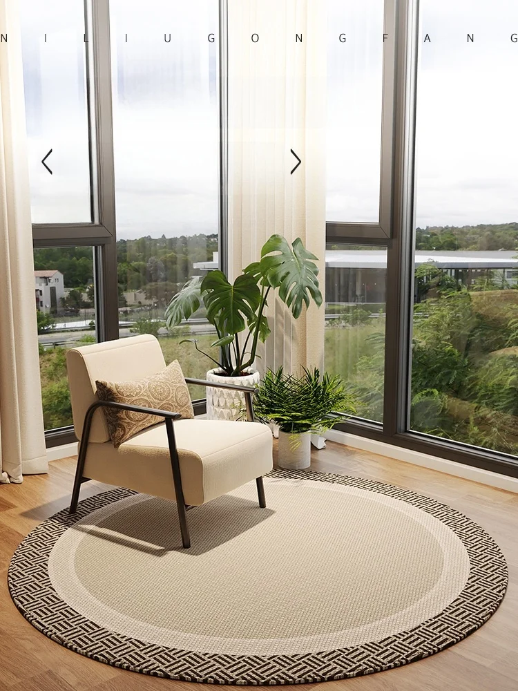 

round Carpet Bedroom Cuter Chair Mat Living Room Sofa Swivel Chair Balcony Pad Home Study Roing Chair Foot Pad