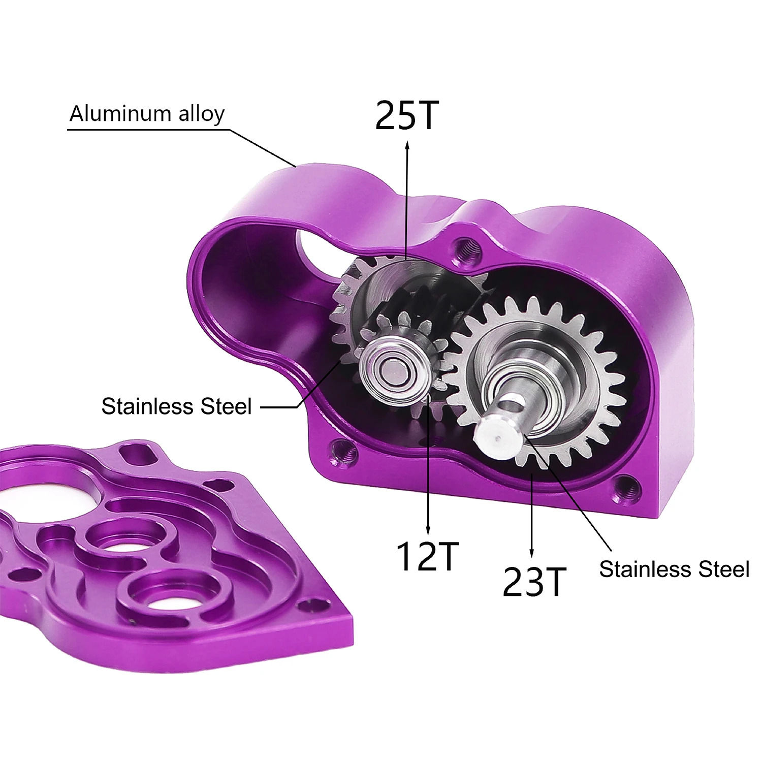 Low/High Speed Transmission LCG Ultra-light Gearbox For 1/10 RC Crawler Car TRX4 SCX10 RC4WD DIY Chassis Upgrade Parts