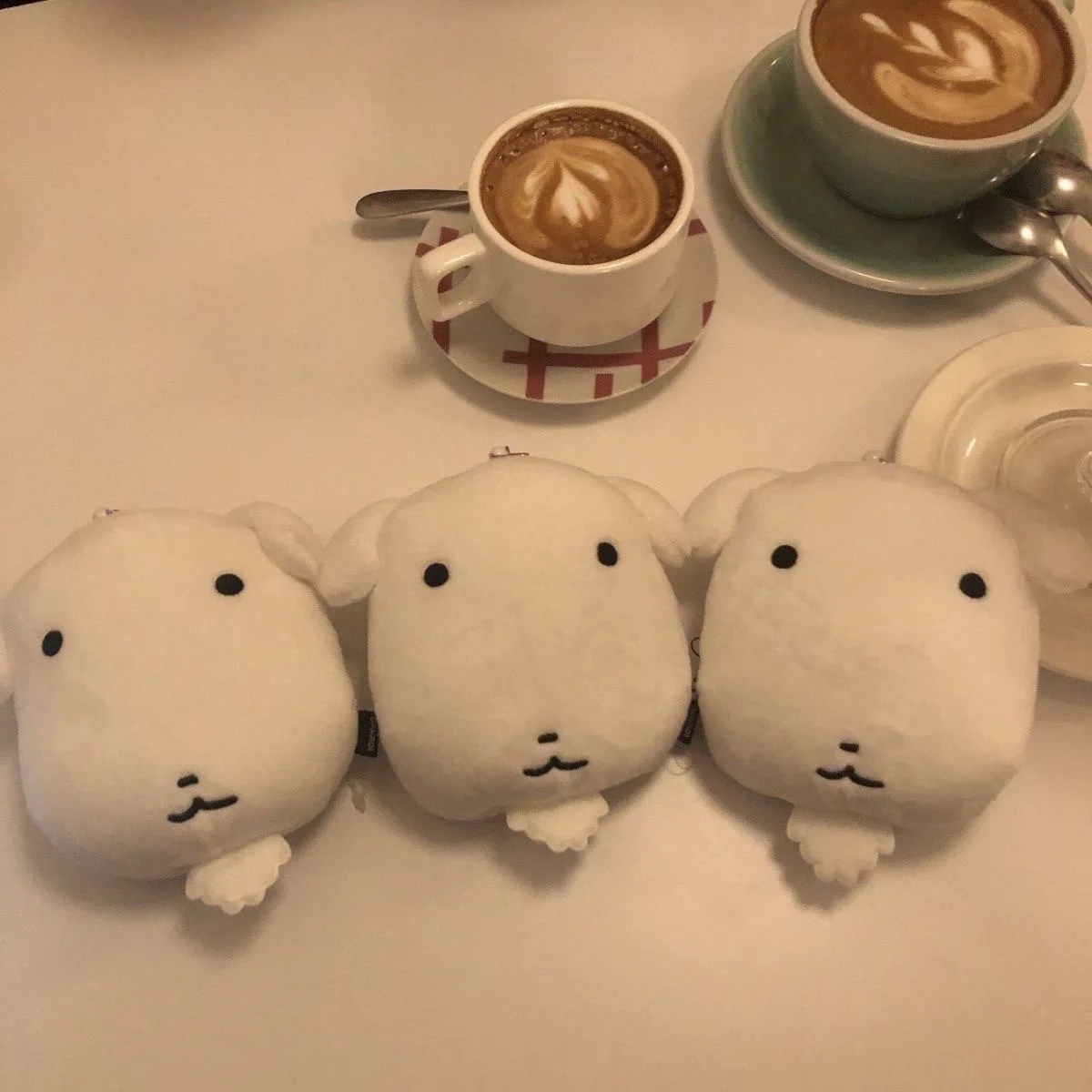 Cute White Dog Plush Keychain Soft Stuffed Animal Bag Pendant Crying Doll Keyring Holiday Anniversary Gift