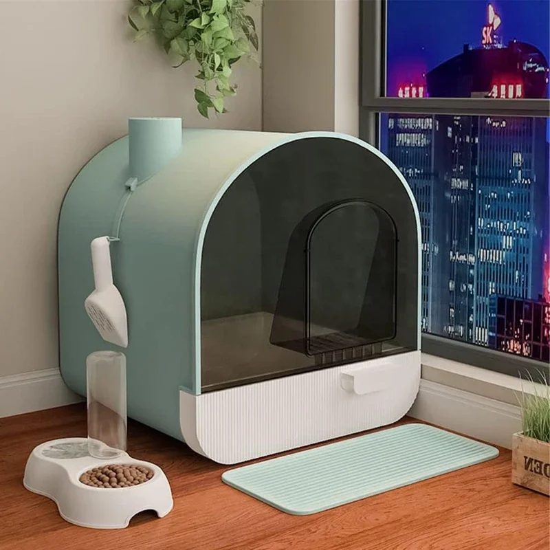 

Cat Litter Boxes Totally Enclosed Cat Litter Boxes Odor-proof Splash-proof and Take-out Cat Toilet Drawer-type Large