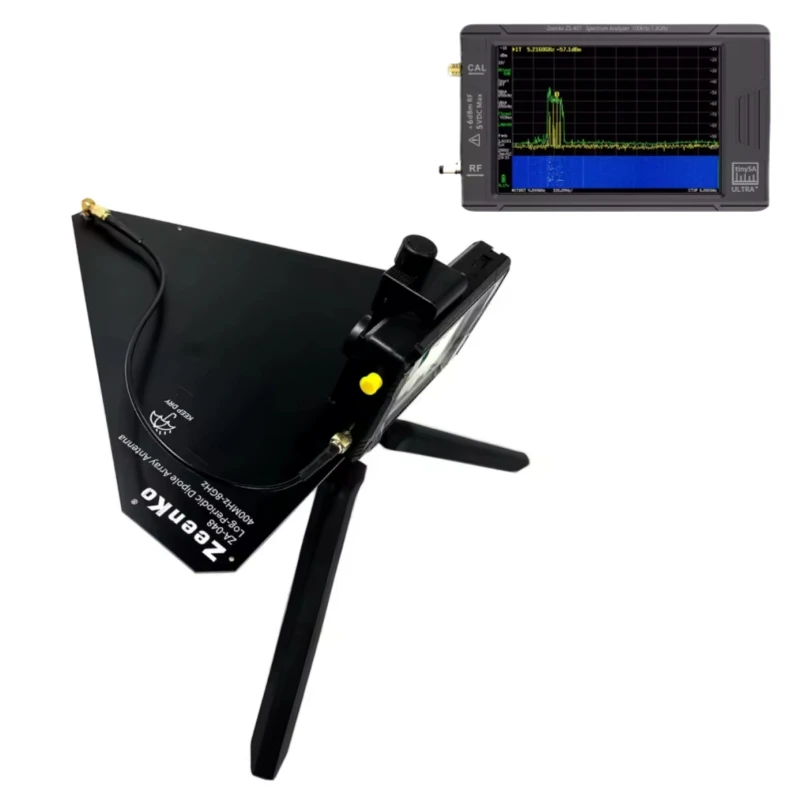 Zeenko ZS-407 7.3GHz Handheld Tiny Spectrum Analyzer tinySA ULTRA PLUS +ZA-048 Log-Periodic Dipole Array Antenna