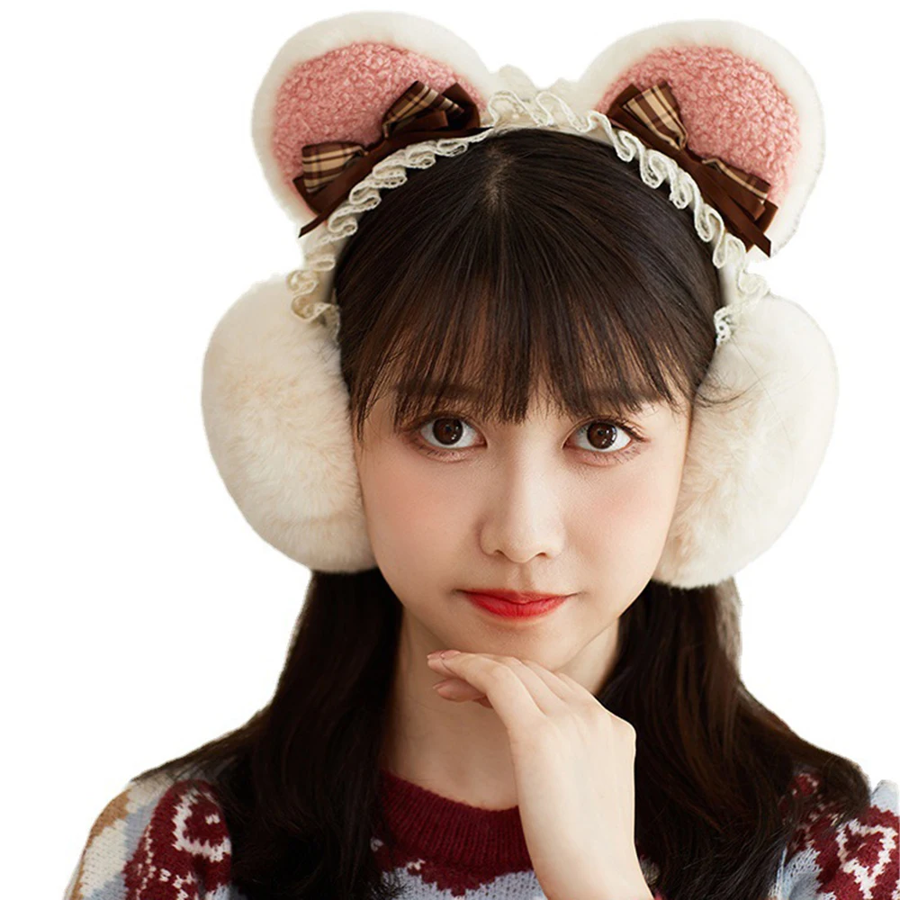 Oreilles Shapeearmuff ours couvre-oreilles garder au chaud cache-oreilles Lolita cache-oreilles anti-dérapant fausse fourrure pour Cosplay