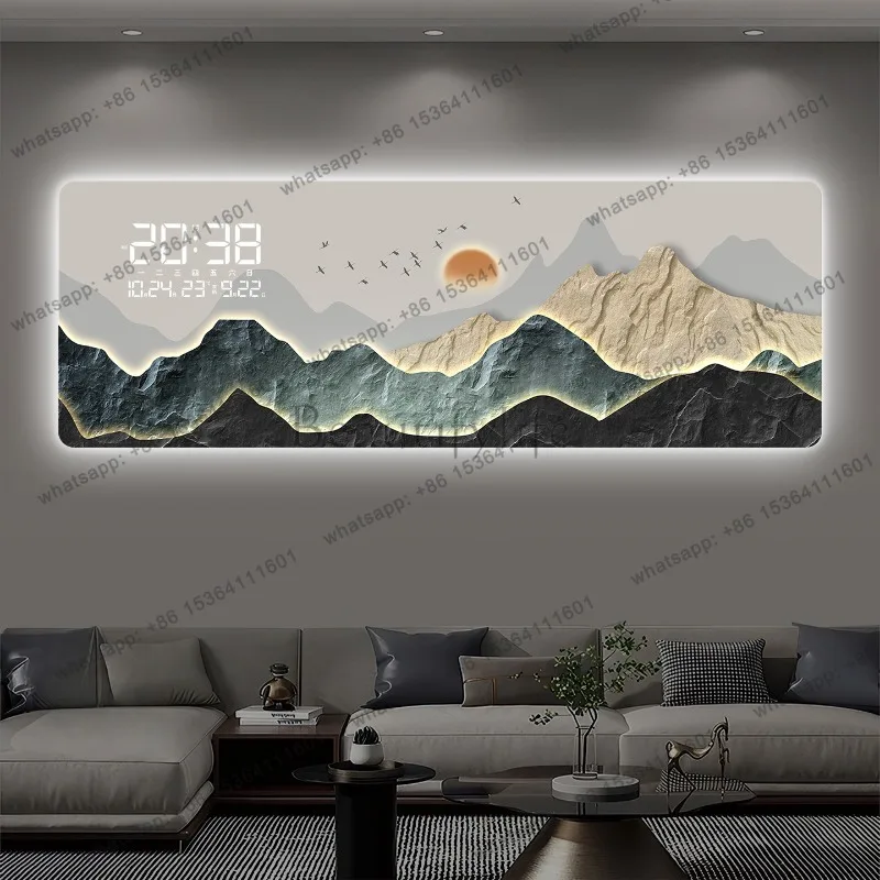Best Sellers Vintage Chinese Style Clock Wall Living Room Mural Restaurant Fashion Wall Clocks Nordic Simple Relogio De Parede W