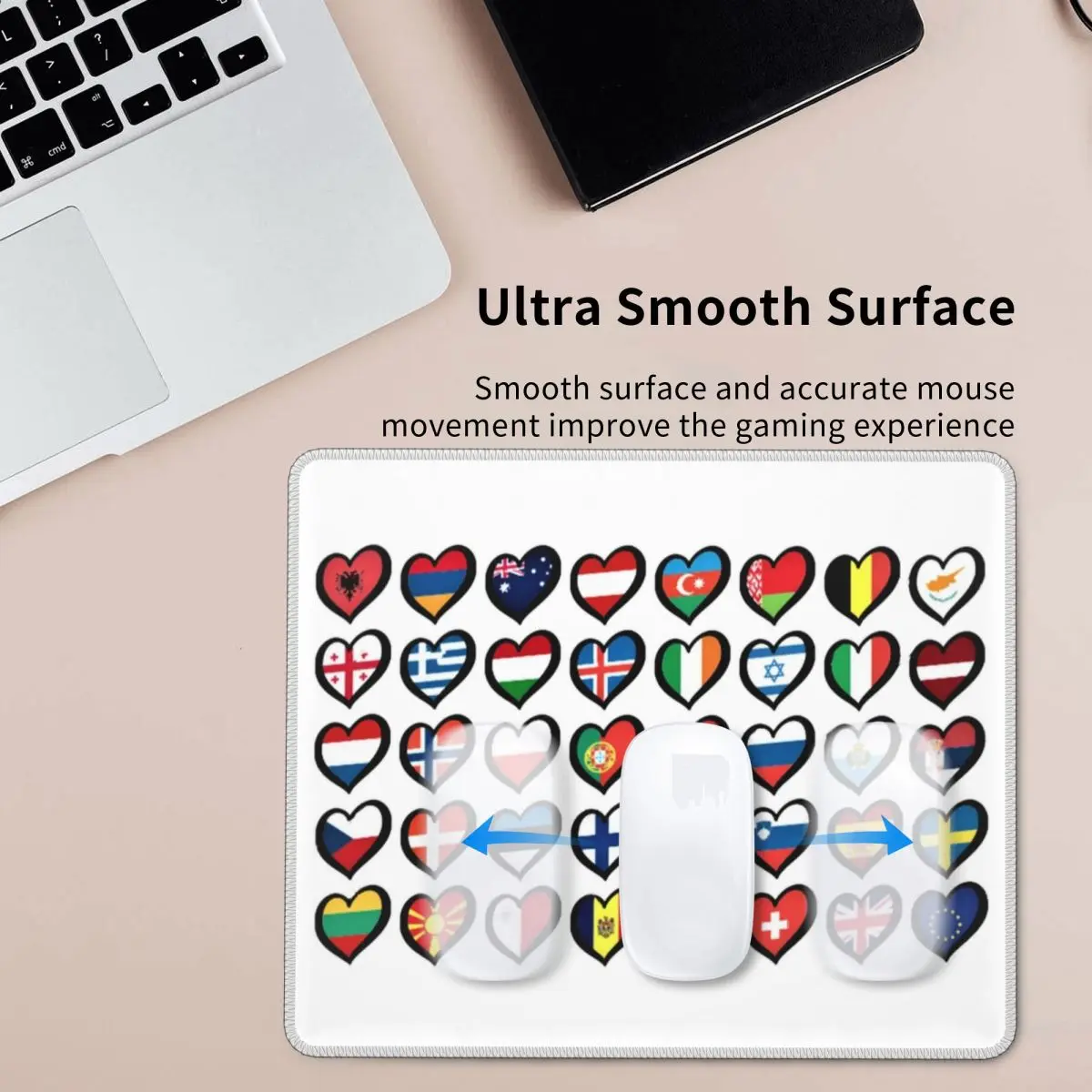 

Конкурс песен Евровидение Флаги Сердца Коврик для мыши Компьютерная клавиатура Коврик для мыши Игровой коврик для ноутбука Офисные аксессуары Коврики для стола