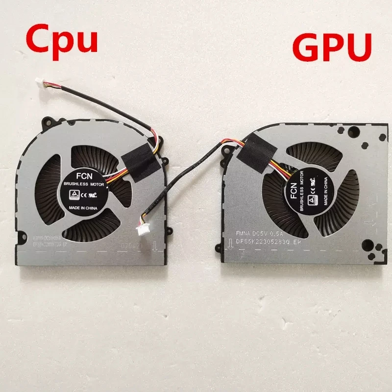 

Pair New laptop Cpu &Gpu cooling fan for clevo NP50DE NP55DE NP55DB NP50D5