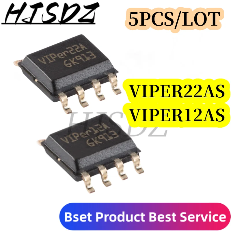 5PCS/LOT  VIPER22A VIPER22AS VIPER22ASTR VIPER22 VIPER12A SOP8 VIPER12 SOP 12A SOP-8 SMD VIPER12AS VIPER12ASTR