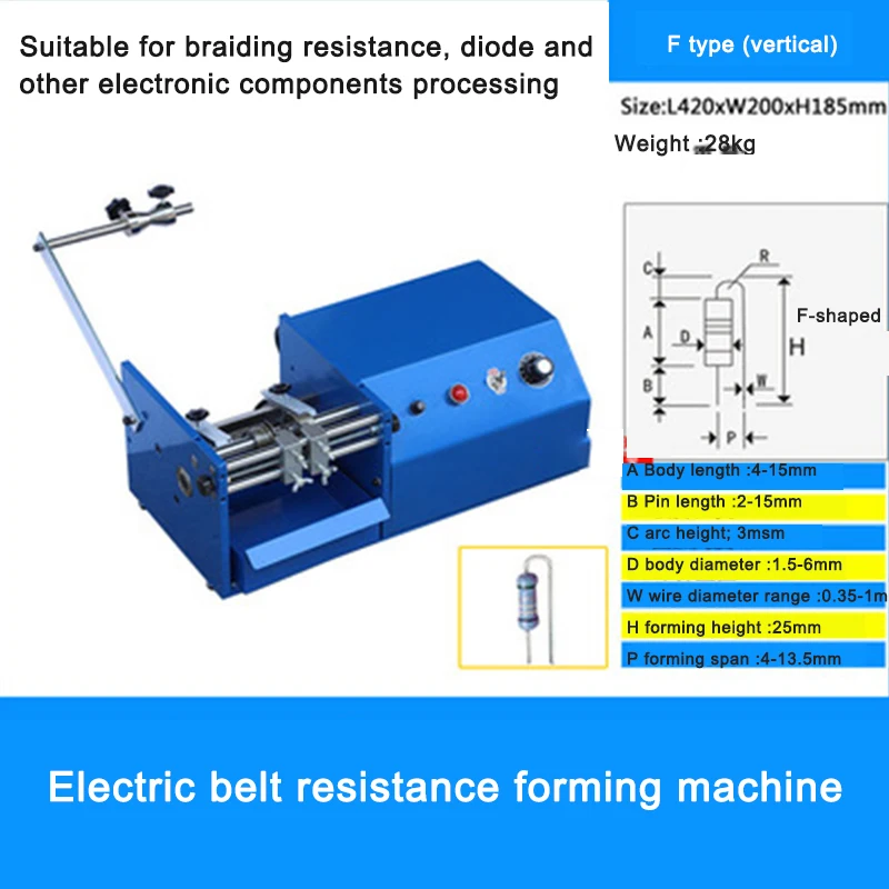 Electric F/U/ One Font Type Braided Resistance Forming Machine Portable Cutting Molding Equipment For Different Resistors Diodes