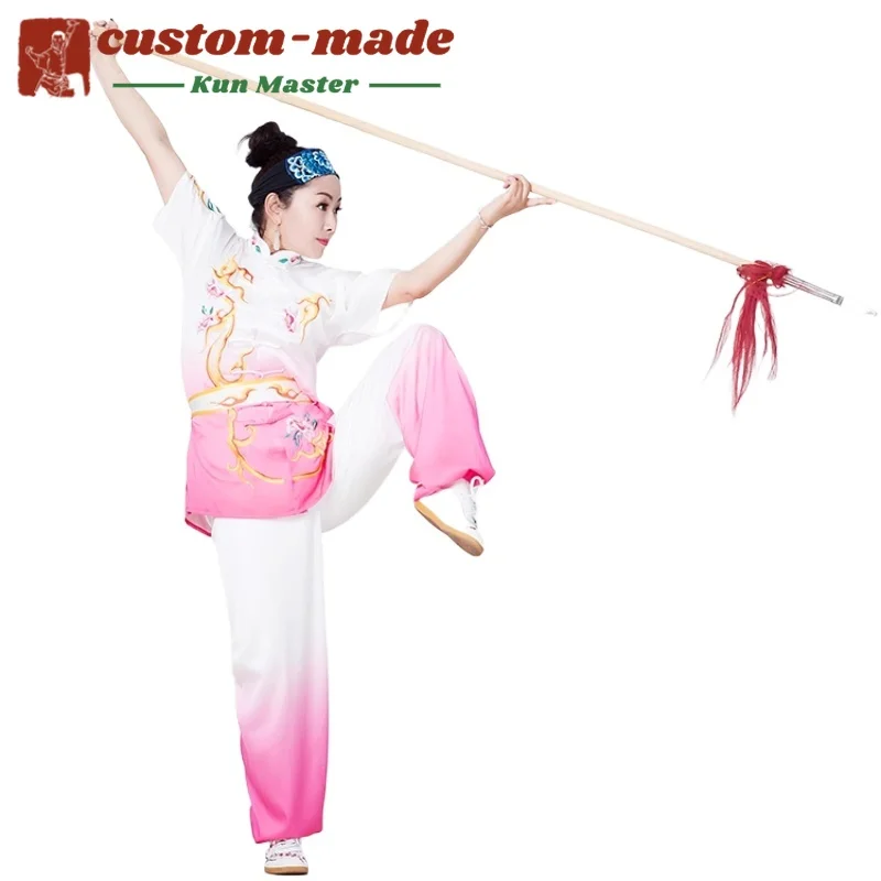 

Custom Martial Arts Uniform Kung Fu Suit with Dragon Embroidery Southern Fist Long Fist Reinforced for KungFu Forms Competition