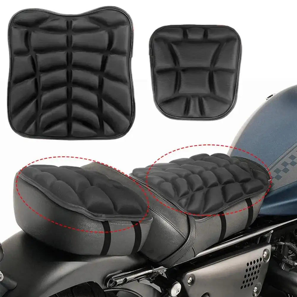 

3d Lycra Motorcycle Cushion 2 Pack Front+rear Ride Relief Pad Anti Slip Cover Motorbike Pressure Accessories M3e8