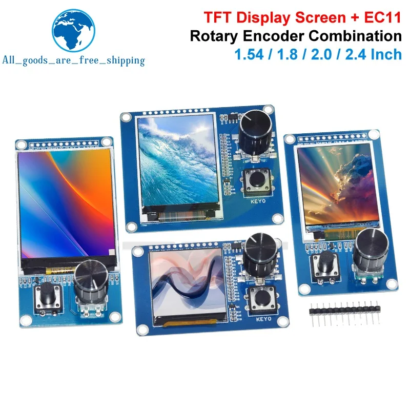 0.96/1.3/1.54/1.8/2.0/2.4 Inch TFT Display Screen With EC11 Rotary Encoder Combination Module SPI Interface LCD Display Screen