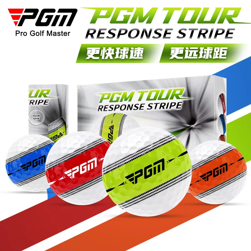 

PGM Golf Ball 360 ° Track Aiming Line Ball Box Pack Two Layer Bal l Competition Ba ll Stripe B all 12 Pack