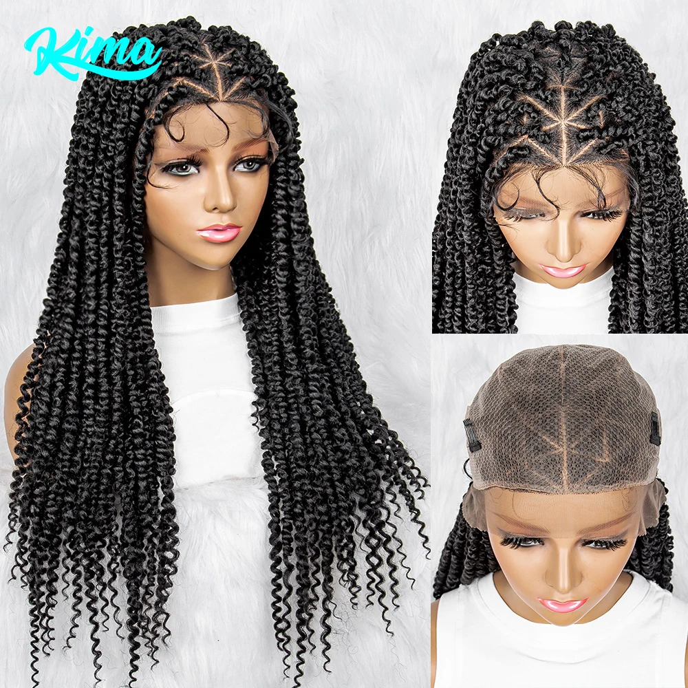 

Synthetic Braid Braiding Hair Knotless Box Braids Wigs Braided Wigs Full Lace Wig For Black Women Crochet Box Wig