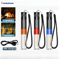 Portable Strong Flooding Flashlight with Magnet Multifunctional Handheld Handlamp USB Rechargeable Outdoor Camping Lantern