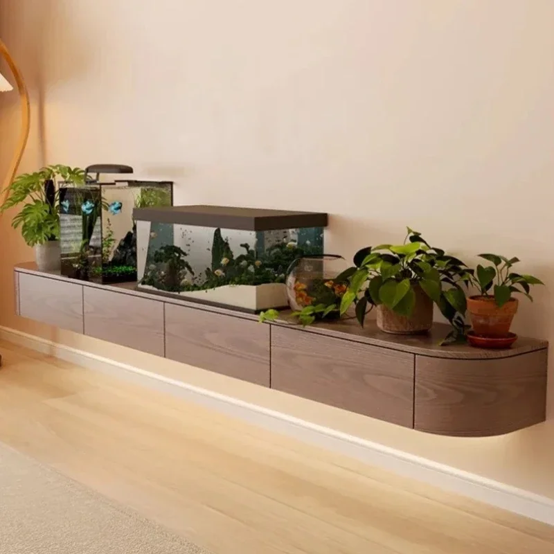 Wooden Wall Mounted Tv Cabinet Storage Modern Drawer Nordic Home Cabinet Monitor Stand Meuble Tv Mural Living Room Furniture