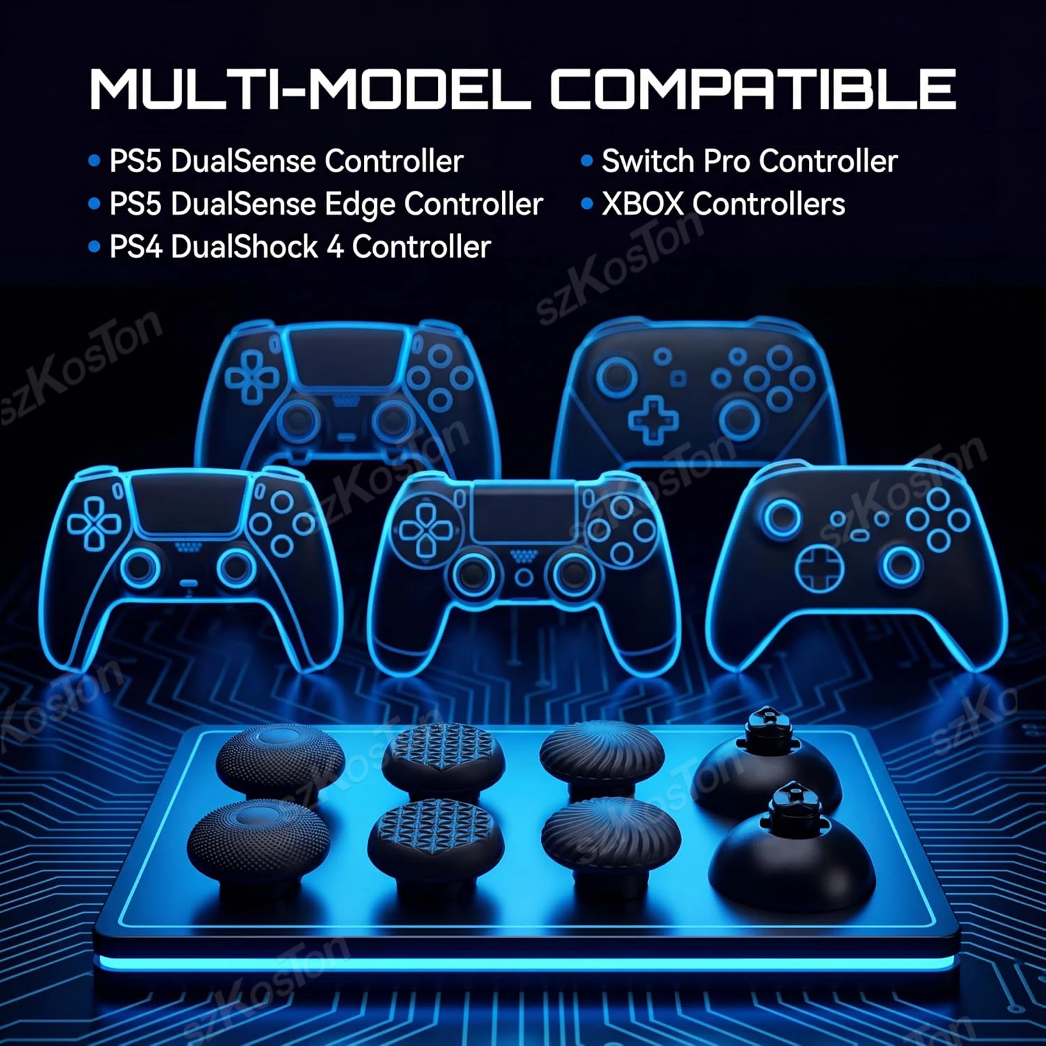 For PS5 PS4 Controller Replacement Thumbstick Caps for Switch Pro Xbox Series S/X Analog Joystick Grips Button Cover Repair Set view 3