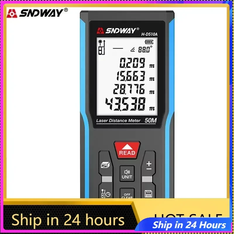 

SNDWAY Laser Distance Meter 40M/50M/120M Digital Tape Measure Precision Rangefinder With Distance/Area/Volume/Self-calibration