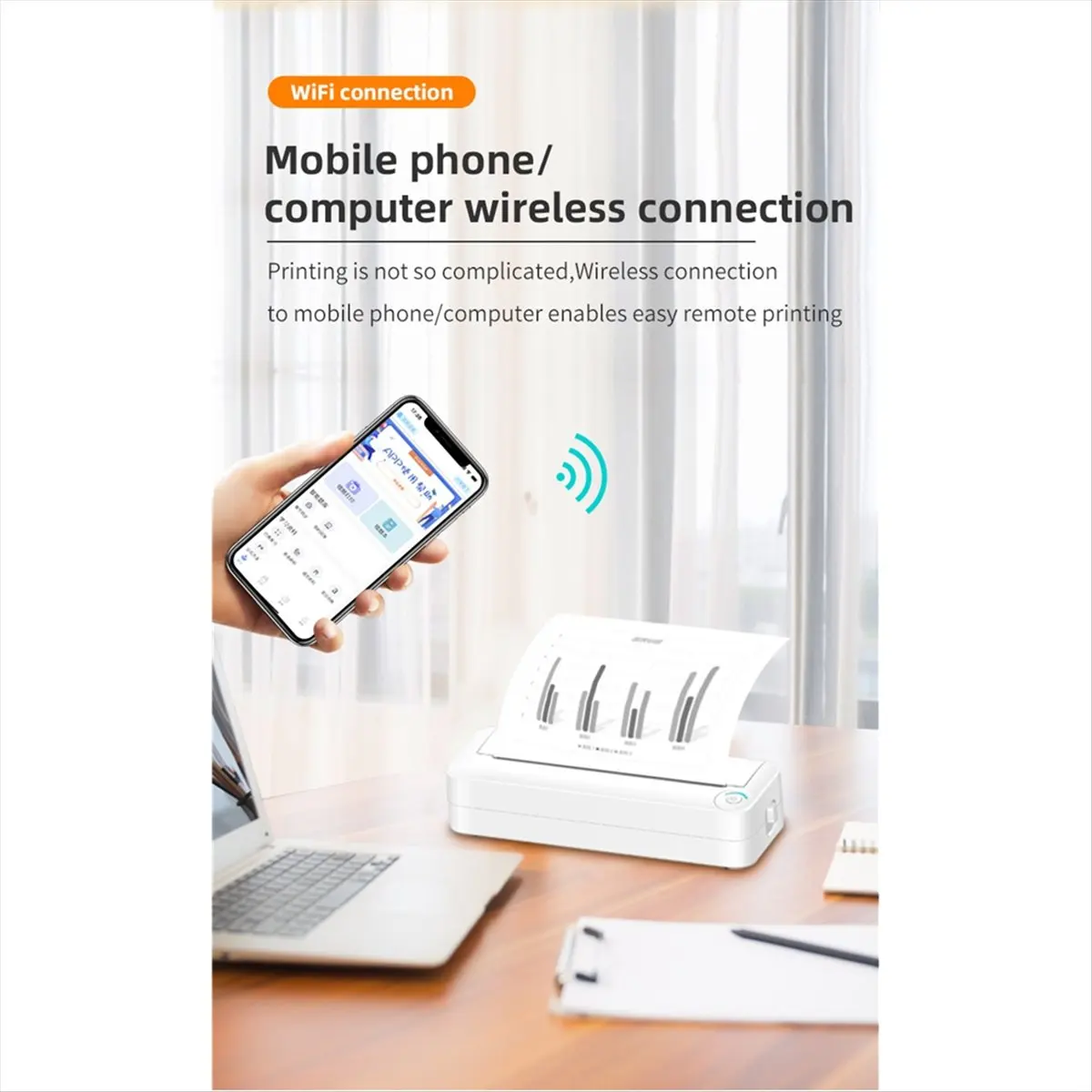 X8 A4 Portable Smart Printer Small Household Thermal Sensitive Bluetooth Wifi Version Connectable Mobile Phone Ink Free