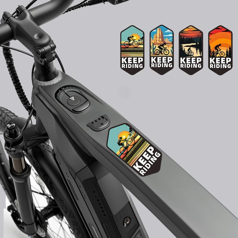 2pc Waterproof Vinyl Frame Stickers Decals Set For Bicycle Upper Tube E‑Bike Motorcycle Custom Styling Bike Exterior DIY Decor