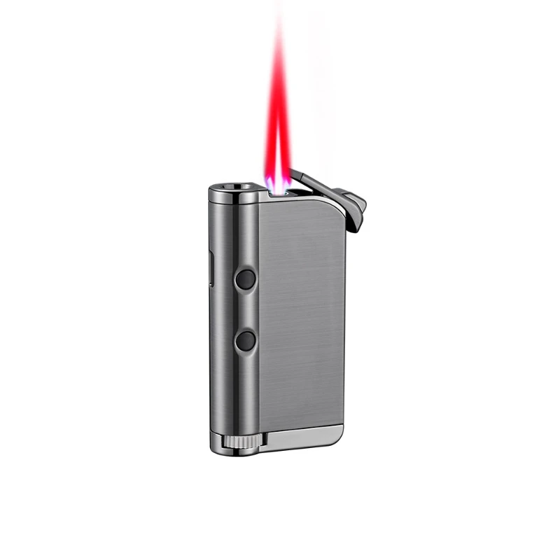 Laser Projection Lighting Lighter Multifunctional Windproof Red Flame Butane Lighter Cigarette Accessory Gift 2026