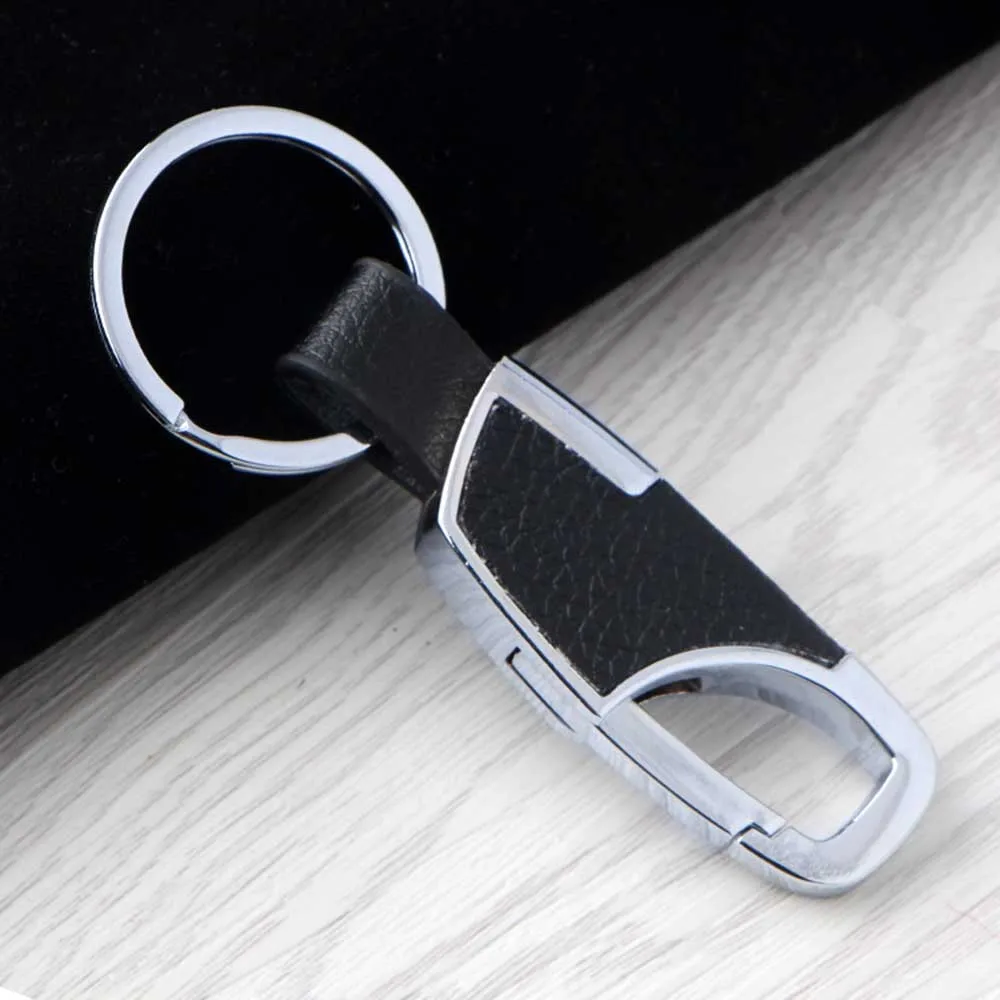 Fashion Leather Key Chain Anti-Lost Men Women Metal Waist Hanging Luxury Car Key Holder Jewelry Boyfriend Gifts