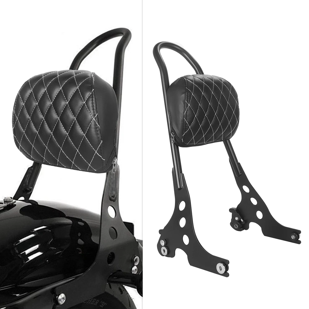 Motorcycle Detachable Rear Passenger Backrest Pad Sissy Bar Cushion For Harley Sportster XL883 1200 X48 Forty Eight 2004-2023