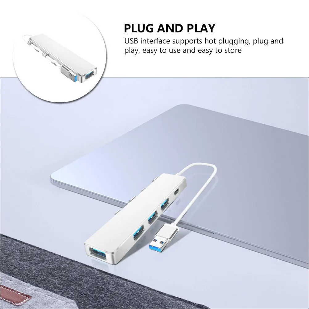 

1Pcs USB Hub 4 Port High Speed Portable Multi-Port Expansion Transfer Adapter Laptop Office Usb3.0 Data Hub USB Splitter