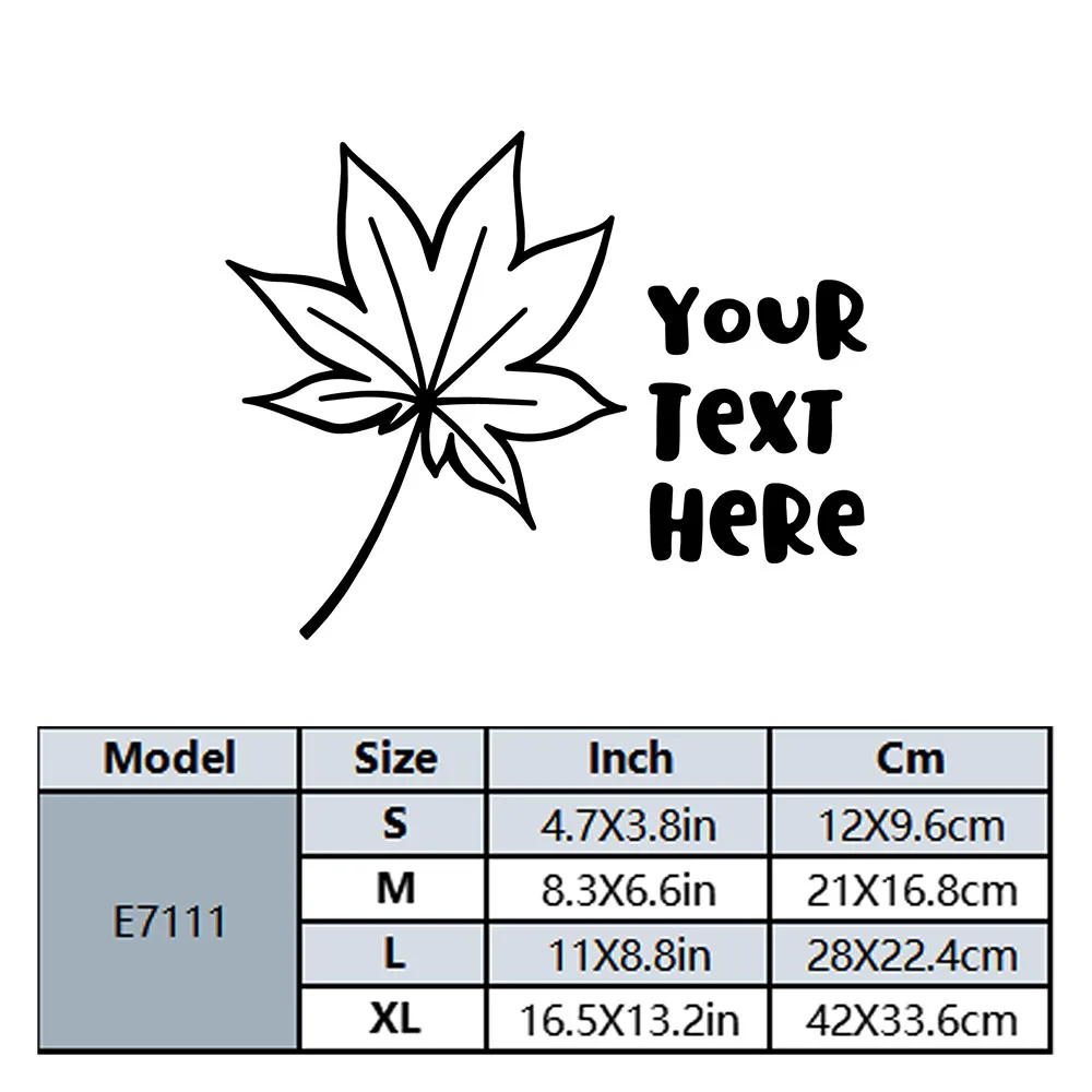 1pc Creative Maple leaf Custom Text Car Stickers Stickers Car Vinyl Sticker Auto Laptop Car Door And Stickers Hood view 6