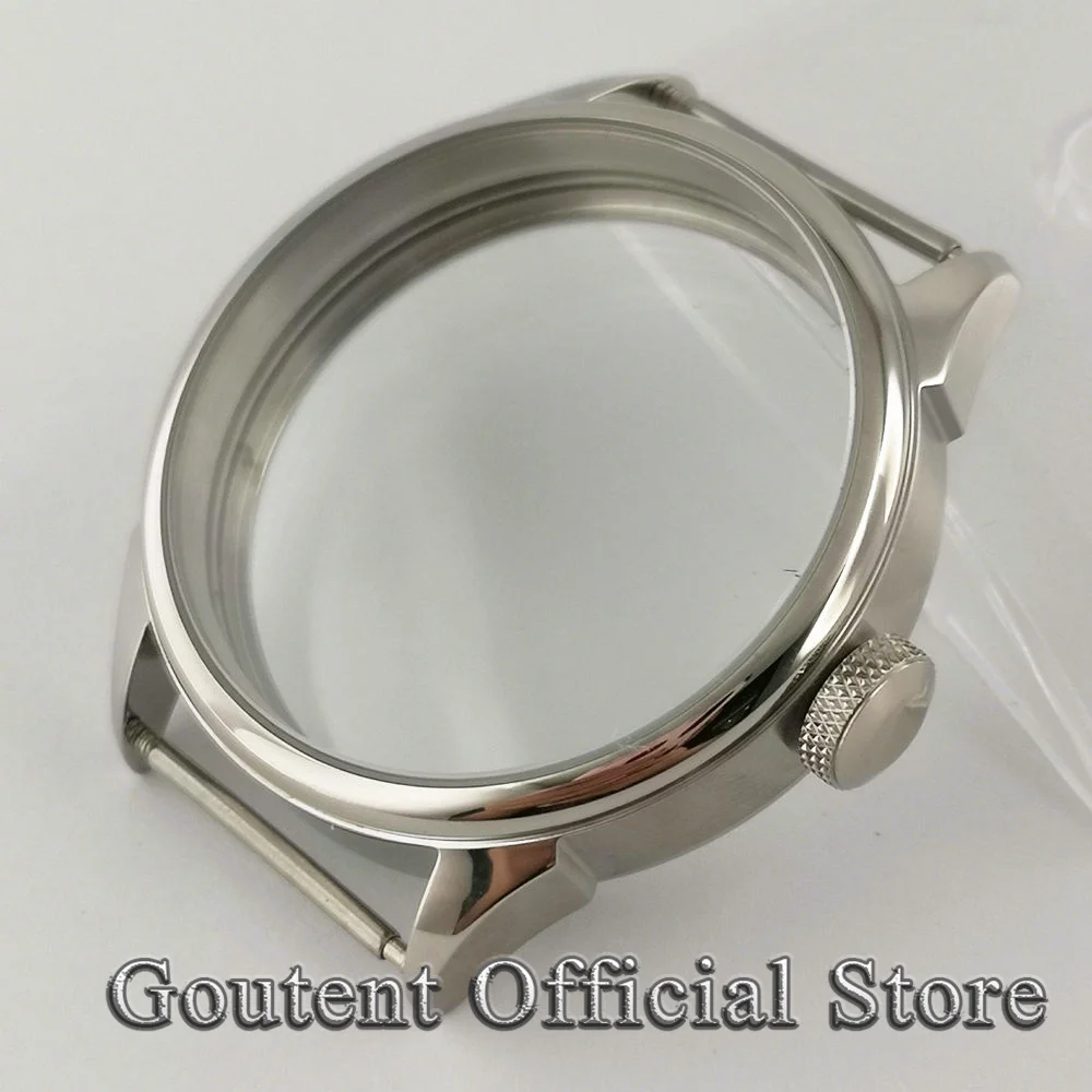Szczotkowane etui na zegarek Goutent 42 mm Pasuje do mechanicznego zegarka 6497/6498 ST36