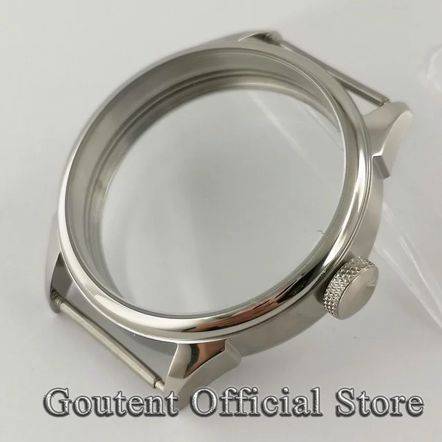 Szczotkowane etui na zegarek Goutent 42 mm Pasuje do mechanicznego zegarka 6497/6498 ST36