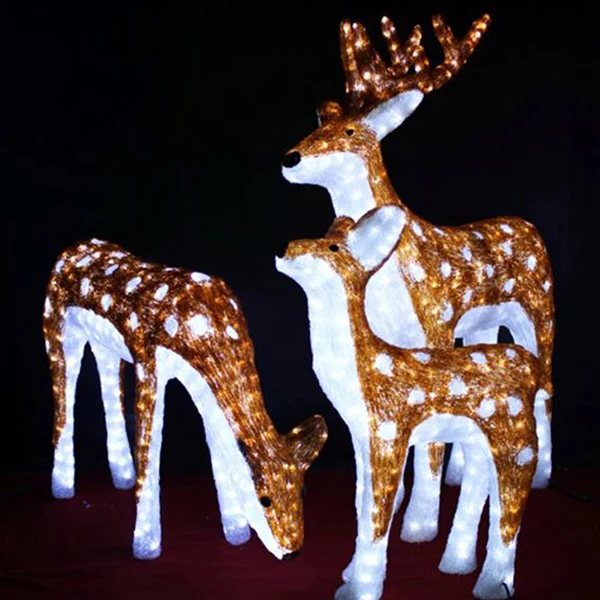 2020 Toprex Decor Outdoor Christmas Decoration Led Acrylic Reindeer Ornaments For Sale