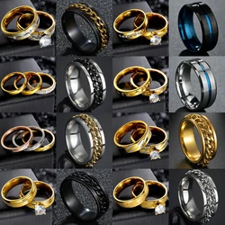 Romantic Double Ring Set For Women Ladies Lover Party Wedding Fashion Rhinestone Clear Crystal Rings Jewelry Gift High Quality